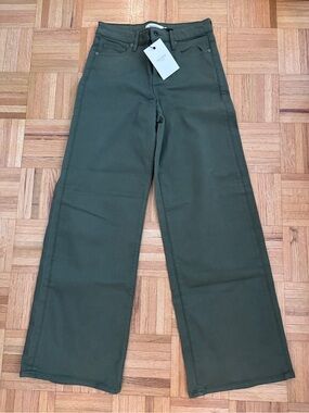 Hidden Green Nori high rise wide leg jean